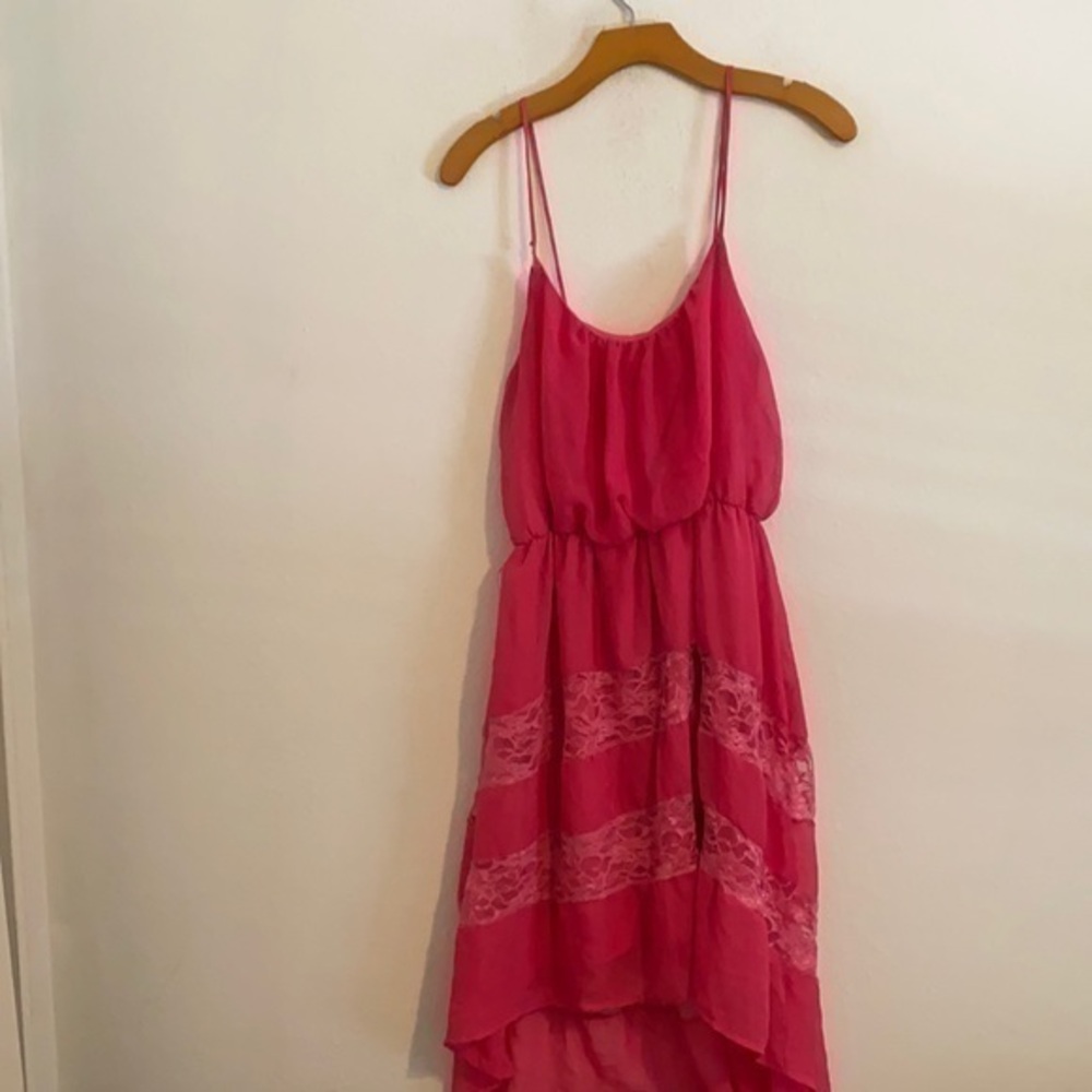 CHARMING CHARLIE PINK DRESS SIZE LARGE